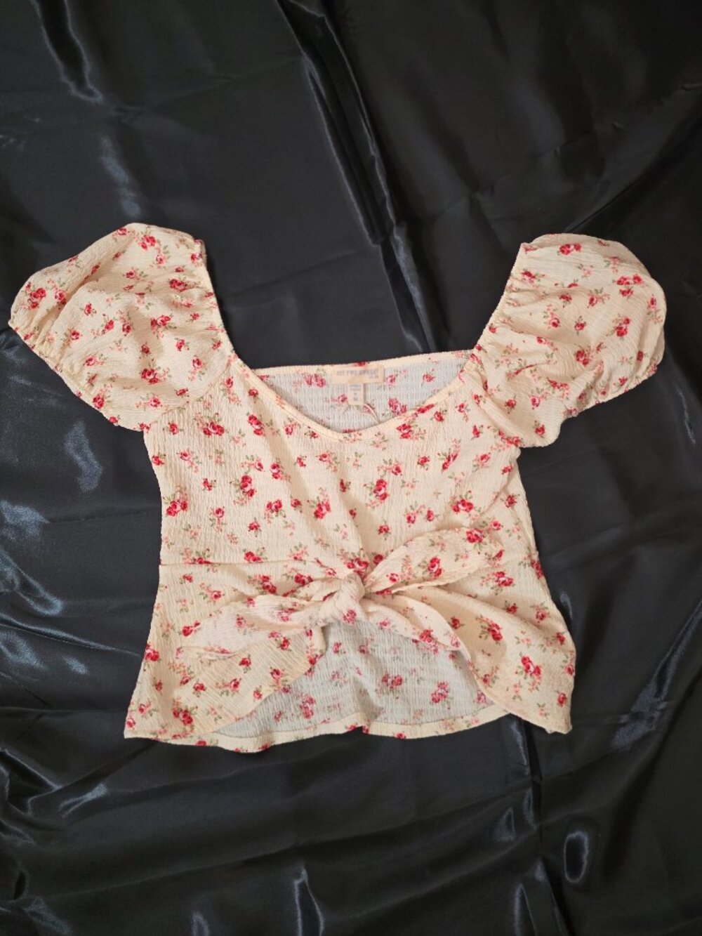 Tie Front Floral Top